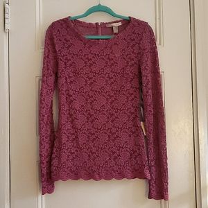 Pink Lace Forever21 Top, NWT, Medium